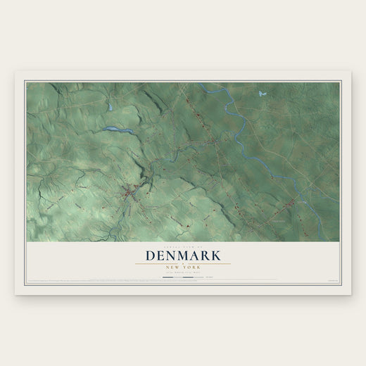 Denmark, New York map print, the full design
