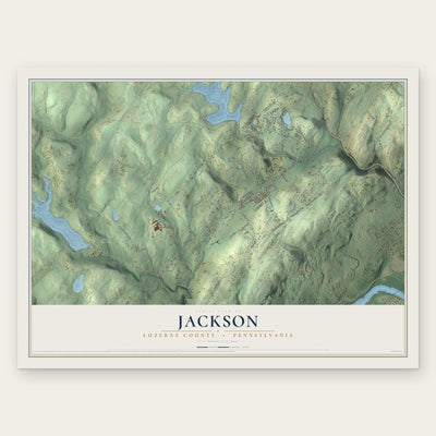 Jackson, Luzerne County, Pennsylvania map print, the full design