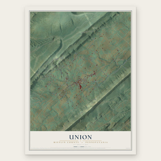 Union, Mifflin County, Pennsylvania map print, the full design