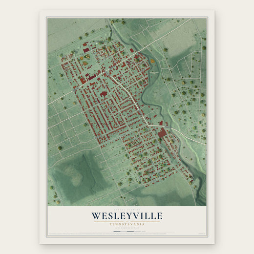 Wesleyville, Pennsylvania map print, the full design