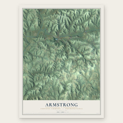 Armstrong, Indiana County, Pennsylvania map print, the full design
