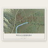 Williamsburg, New Mexico map print, the full design