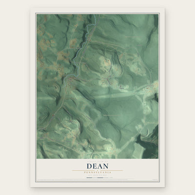 Dean, Pennsylvania map print, the full design