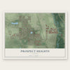 Prospect Heights, Illinois map print, the full design