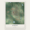 Dawson, Georgia map print, the full design