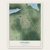 Pingree, North Dakota map print, the full design
