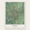 Minden, Louisiana map print, the full design