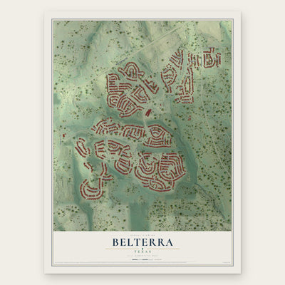 Belterra, Texas map print, the full design