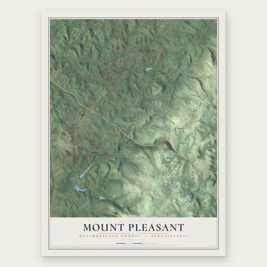 Mount Pleasant, Westmoreland County, Pennsylvania map print, the full design