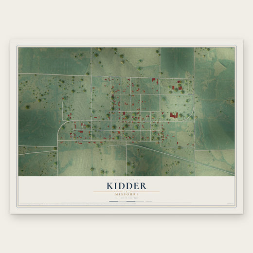 Kidder, Missouri map print, the full design