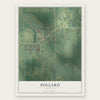 Pollard, Arkansas map print, the full design