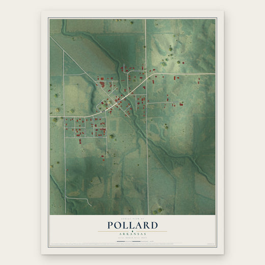 Pollard, Arkansas map print, the full design