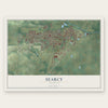 Searcy, Arkansas map print, the full design