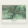 Modena, Pennsylvania map print, the full design