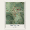 Beecher City, Illinois map print, the full design