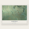 Hartman, Arkansas map print, the full design
