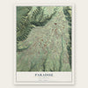 Paradise, California map print, the full design