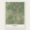 Joshua, Texas map print, the full design