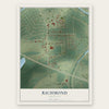 Richmond, Louisiana map print, the full design