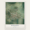 Manzanola, Colorado map print, the full design