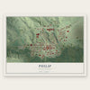 Philip, South Dakota map print, the full design