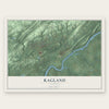 Ragland, Alabama map print, the full design