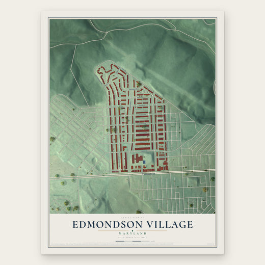 Edmondson Village, Maryland map print, the full design