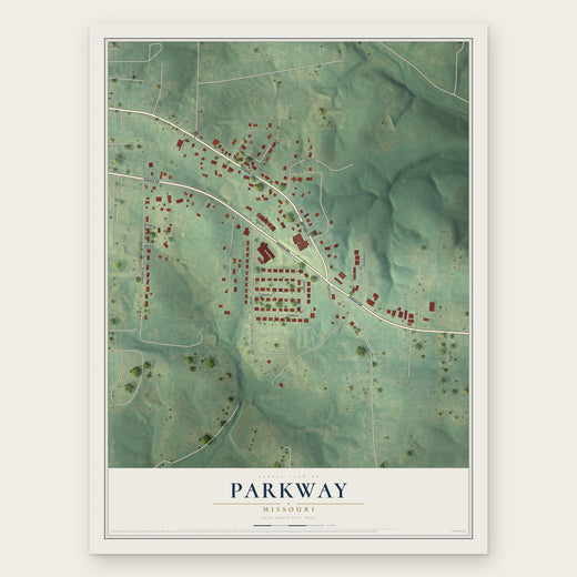 Parkway, Missouri map print, the full design