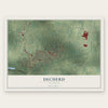 Decherd, Tennessee map print, the full design