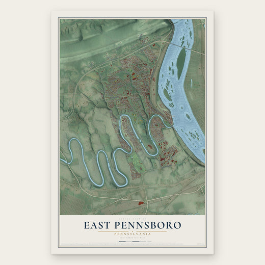 East Pennsboro, Pennsylvania map print, the full design