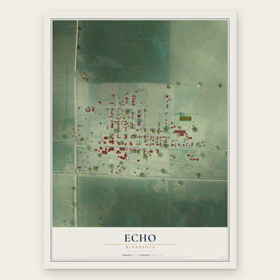 Echo, Minnesota map print, the full design