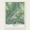 Cotter, Arkansas map print, the full design