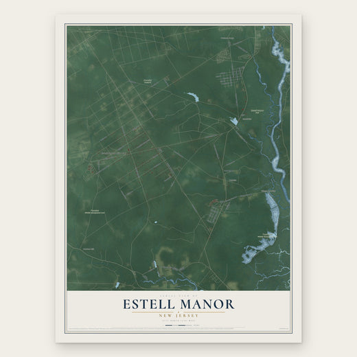 Estell Manor, New Jersey map print, the full design