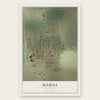 Maroa, Illinois map print, the full design