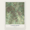 Castle Rock, Colorado map print, the full design