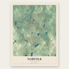 Norfolk, Massachusetts map print, the full design