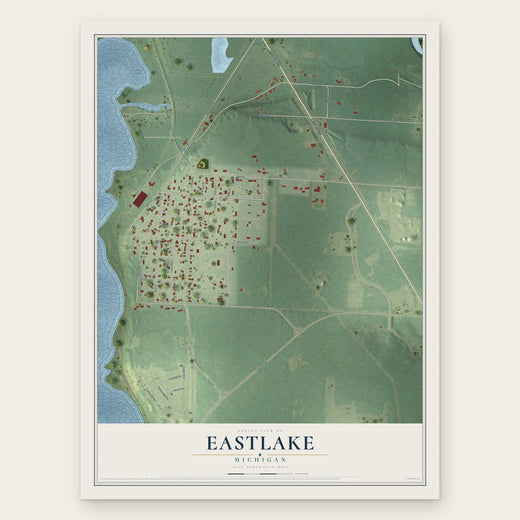 Eastlake, Michigan map print, the full design