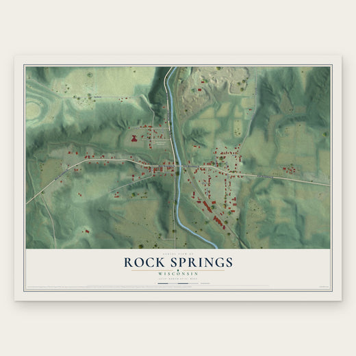 Rock Springs, Wisconsin map print, the full design