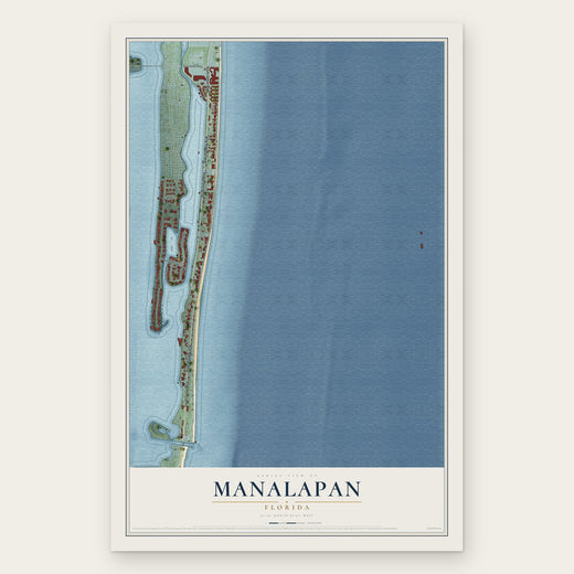 Manalapan, Florida map print, the full design