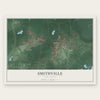 Smithville, New Jersey map print, the full design