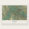 Kaycee, Wyoming map print, the full design