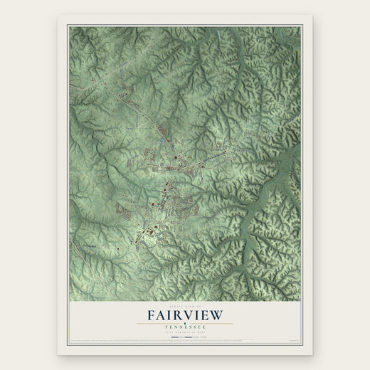 Fairview, Tennessee map print, the full design