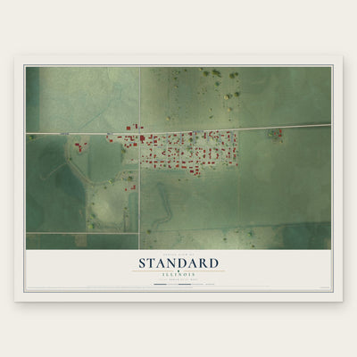 Standard, Illinois map print, the full design