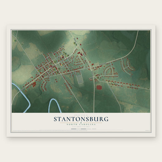 Stantonsburg, North Carolina map print, the full design