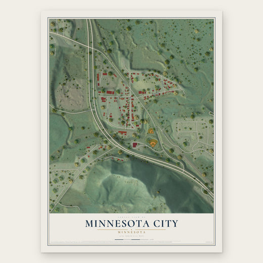 Minnesota City, Minnesota map print, the full design
