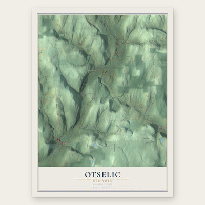 Otselic, New York map print, the full design