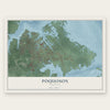 Poquoson, Virginia map print, the full design