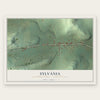 Sylvania, Bradford County, Pennsylvania map print, the full design
