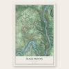 Halfmoon, New York map print, the full design