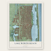 Lake Worth Beach, Florida map print, the full design